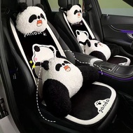 Car Car Seat Cushion Panda Short Plush Car Car Seat Cushion Thickened Warm Car Seat Cushion