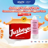 Cosmoderm Manjakani Feminie Hygiene Wash (375ml) + Jusbeyu Sanitary Pad & Panty Liner