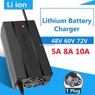 【Li Ion Charger 】48V 60V 72V 5A 8A 10A Ebike Charger With Fan For Electric Bike Bicycle Tricycle Bal