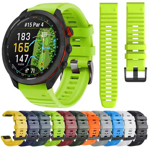 26 22mm Silicone QuickFit Watch Strap for Garmin WatchBand Instinct 2X Forerunner 965 955Solar 745 A