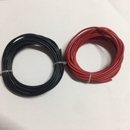 5 Meter 0.5mm Power Cord Black / Red Multi-Strand Core