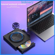 KOK Compactly External Dvds Drive Burners Writer Recorder Double USB3 0 Type C Port