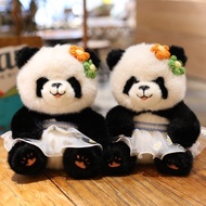Chengdu Souvenir Panda Doll Plush Toy Lying Style Flower Skirt Doll Panda Back Fruit Style