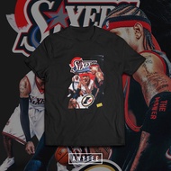 Allen Iverson 76ers NBA Basketball Vintage Bootleg T-Shirt Anytee