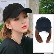 Baseball Cap with Wigs Pixie Cut Bob Hair Synthetic Short Hair Hat for Women
