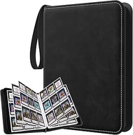 Trading Card Album - 540 Pocket Scrapbook with 9 Sides, Waterproof PU Leather Zip Binder for Trading