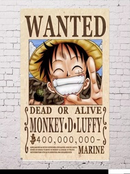 One Piece 1 Posters Recompensa 400k Wanted Luffy Tamaño 43 x 27 cm