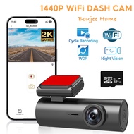 2K Dash Cam For Car DVR Dash Camera In The Car Video Recorder Emergency Voice Control Night Vision WiFi APP Monitor WDR