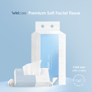 [Official] Welcare Premium Soft Facial Tissue ทิชชู่เช็ดหน้าพรีเมียม 1,560 แผ่น/หิ้ว หนา นุ่ม เกรดพร