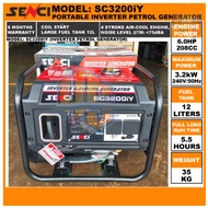 Senci SC3200iY Inverter Petrol Generator Inverter Genset Power Output 3.2kW 4 Stroke Engine Tank 12L