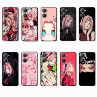 Vivo Y03 Y30T Y18 Y18S Y18E T3 Z9 lite Y37M Haruno Sakura Fashionable soft black phone case