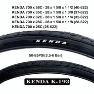 KENDA K193 sports bike tires 700x38C, 700x35C, 700x32C, 700x28C, 700x25C, 700x23, Made in China