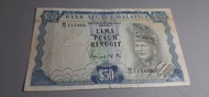 rm50 Ismail Mohd Ali series 3 3rd Banknote Lima puluh ringgit duit lama Malaysia rare original 100% tahun 1976- 1981