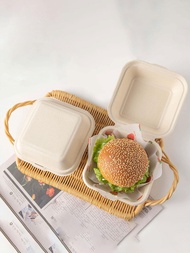 Hamburger Tiramisu Box Cake Takeaway Lunch Box Sandwich Burger Dessert Baking Pastry Packaging Box