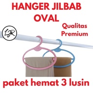 GANTUNGAN Oval Hijab HangerJ'KICKS V2 - 3 Dozen