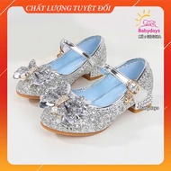 High heel princess shoes for children GBG62A size 23-35 [Soft leather, large size 1 size]