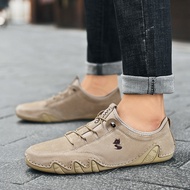 LDECK Top Layer Genuine Leather Men's Shoes Low-Top Casual Shoes Martin Shoes Octopus Large Size 202