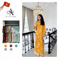 Brocade Ao Dai with pearl collar and long sleeves, modern Ao Dai for women 2025, women dress - ANN A