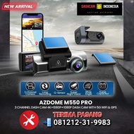 AZDOME M550 PRO 4K Dashcam 3 Kamera DEPAN KABIN BELAKANG GPS ADAS