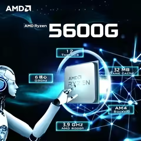 AMD Ryzen 5 5600G Procesador DDR4 de 6 núcleos y 12 hilos 7NM L3 = 32M 3,9 GHz 65W Socket AM4 R5 560
