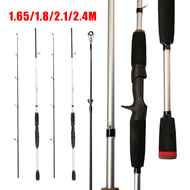 ML Fishing Rod 1.65/1.8/2.1/2.4m Carbon Spinning Casting Rod Lure Pole ML 2-piece Carp Fishing Freshwater Saltwater Accessories