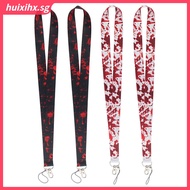 huixihx  Mobile Phones Lanyard Blood Camera Neck Strap Cartoon Halloween Horror Keychain