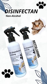 Desinfektan spray kucing pembersih kandang litter box tempat parmain dan tempat makan notto 250ml