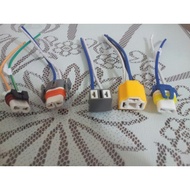 Aofeng Shop~H4 H7 H11 9005 9006 L-Shaped Design Ceramic Lamp Holder High Temperature Resistant Socke