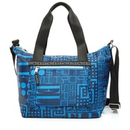 [ELLE Active] Retro Style Totem Series-Side Backpack/Tote Bag/Handbag-Blue