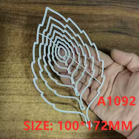 7pcs Leaves Metal Cutting Dies Decorative DIY Scrapbooking Steel Craft Diecut Embossing Paper Cards 