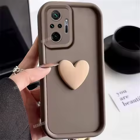 Redmi10 Note10 10pro Cute 3D Love Heart Silicone Case For Xiaomi Redmi Note 10 Pro 4g 5g 10s Women C