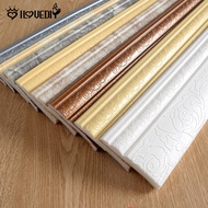 [DS] 3D Pattern Wall Sticker / Self-adhesive Wall Skirting Stickers / 3D Embossed Foam Baseboard Wall Trim Line Sticker / Soft Foam Floor Waist Line Skirting Board Wallpaper Stickers Strip / For Kitchen Room Decoration