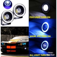 M609 89mm ICE BLUE LED FOG ANGLE EYES