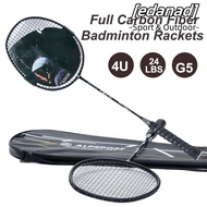 EDANAD Racquet Carrying Bag, Full Carbon Fiber RR 4U 24LBS G5 Badminton Racket, Portable High Resili