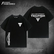 Attitude Triumph Motorcycle Triumph Tiger Tiger Heavy Motorcycle T-Shirt Loose Short-Sleeved Men Wom