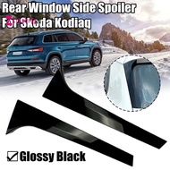 Pair Vertical Rear Window Side Spoiler Canard Splitter for   Glossy Black Retrofit