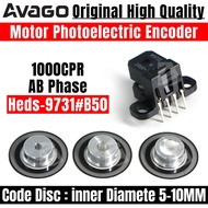Avago HEDS-9731 B50 HEDS-9731 Photoelectric rotary Motor encoder Code wheel AB Phase 1000CPR Hole in
