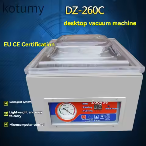 DZ-260 220V Desktop Vacuum Sealer Machine Automatic Air Extractor for Food Preservation Documents St