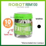 KABEL DATA ROBOT 1 TOPLES ISI 30 20 10 PCS Micro USB Robot RBM100 Isi 10pcs & 30pcs - Kabel Charger 