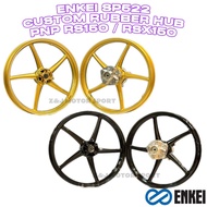 ENKEI SP522 CUSTOM RUBBER HUB SPORT RIM PNP RS150/RSX150 BLACK/WHITE