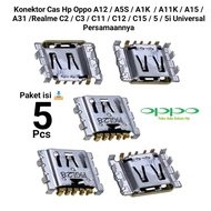 Konektor Cas Hp Oppo A12 A5S A1K A11K A15 A31 Realme C2 C3 C11 C12 C15 5 Universal Connector Casan