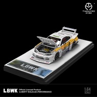 TIME MICRO 1:64 LBWK S15 flash YellowWhite  #23 openable hood ver Diecast Model