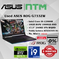 #RG134 USED ASUS ROG STRIX G733ZW Gaming Laptop intel i9-12900H 16GB 1TB SSD NVIDIA RTX3070Ti RTX 30