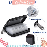 SOLIGHTER Purse Luxury Organizer Zipper Credit Card Holder
