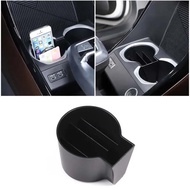 cheya ABS Black Car Central Control Cup Holder Divided Storage Box Mobile Phone Card Storage Box for