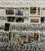 罕有絕版 1995 made in JapanDragon Ball 龍珠 迷你扭蛋機 連4張迷你閃卡 及一堆 白卡 細咭連機仔 悟空 悟飯  card PSA