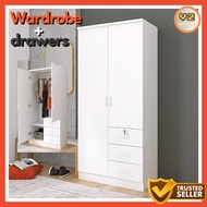 🏘️ V2 Space Store 🏘️ 2 Door + 3 Drawer, Wardrobe,  Wardrobe With Drawers, Almari Baju