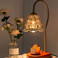 Candle Warmer Table Lamp Bedside Lamp Elegant Gold-Plated Flower Decor Vintage Fireworks Free Fragra