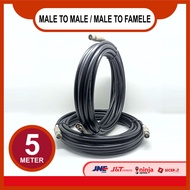 Kabel Loop Out Antena TV Male To Male / Male to Famele / Kabel Antena TV Jumper/ Paralel antena cewek cowok Jek Besi