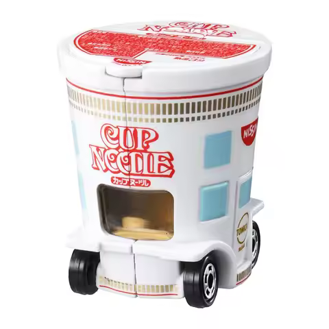 Original TAKARA TOMY Dream Tomica No.161 Nissin Cup Noodle 1/64 Diecast Alloy Car with Openable Lid 
